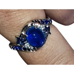 JooJewel star sapphire moon engagement ring Size 10